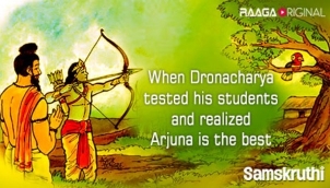 When Dronacharya tested his students and realized Arjuna is the best